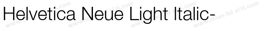 Helvetica Neue Light ltalic字体转换